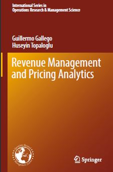 Book cover: Revenue management and pricing analytics