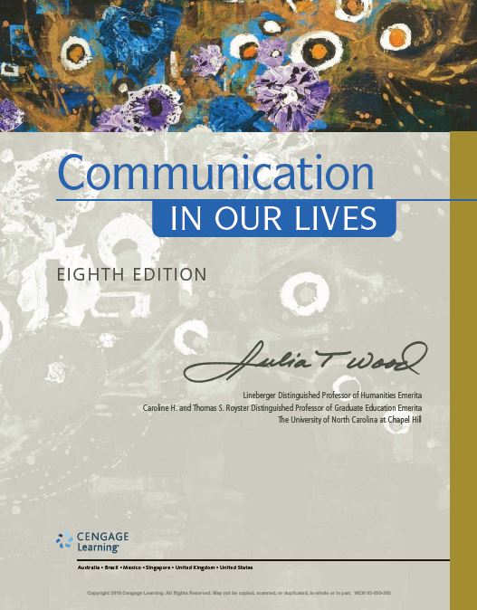 Book cover: Communication in our lives