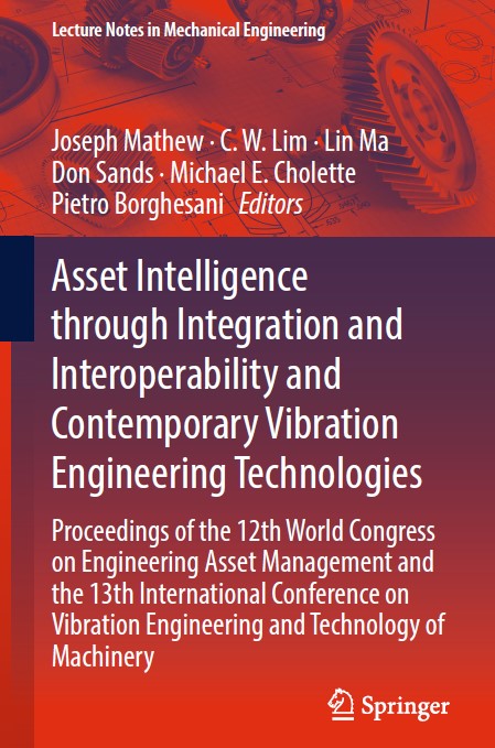 Book cover: Asset intelligence through Integration and Interoperability and contemporary vibration engineering technologies