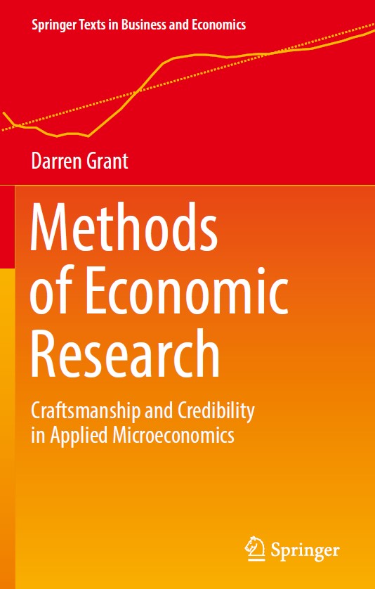 Book cover: Methods of economic research : craftsmanship and credibility in applied microeconomics