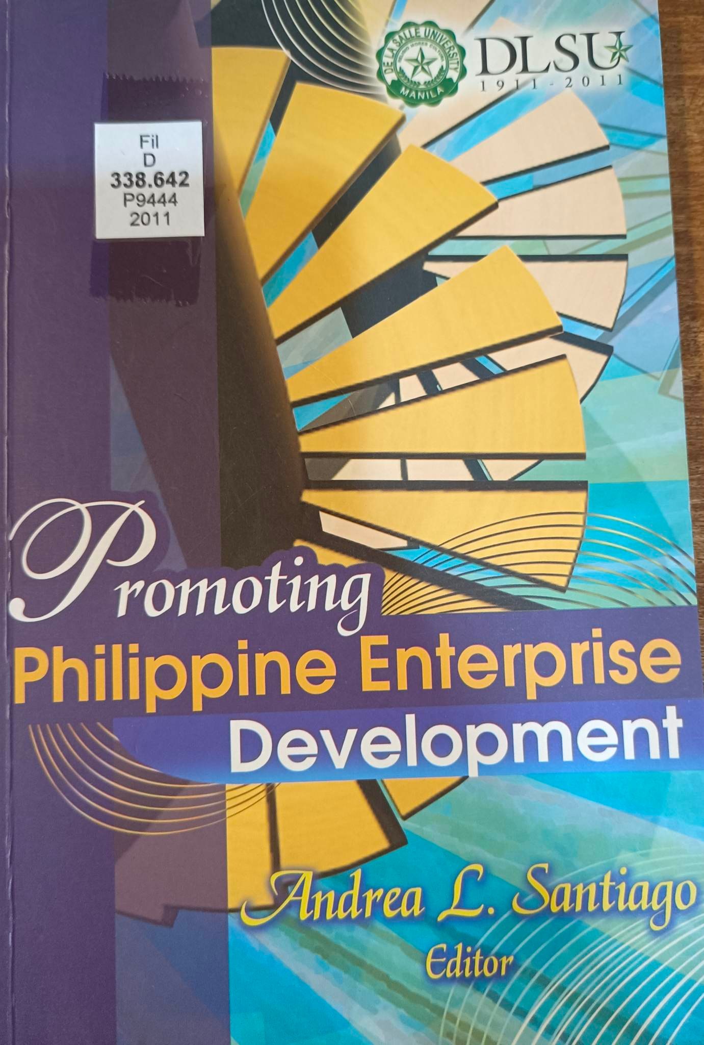 Book cover: Promoting Philippine enterprise development