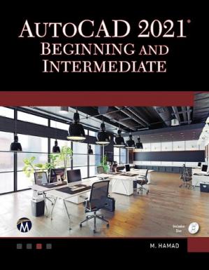 Book cover: AutoCAD 2021 beginning and intermediate