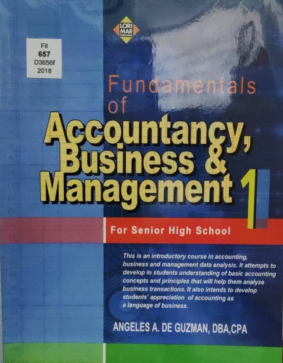 Book cover: Fundamentals of accountancy, business & management 1: for senior high school