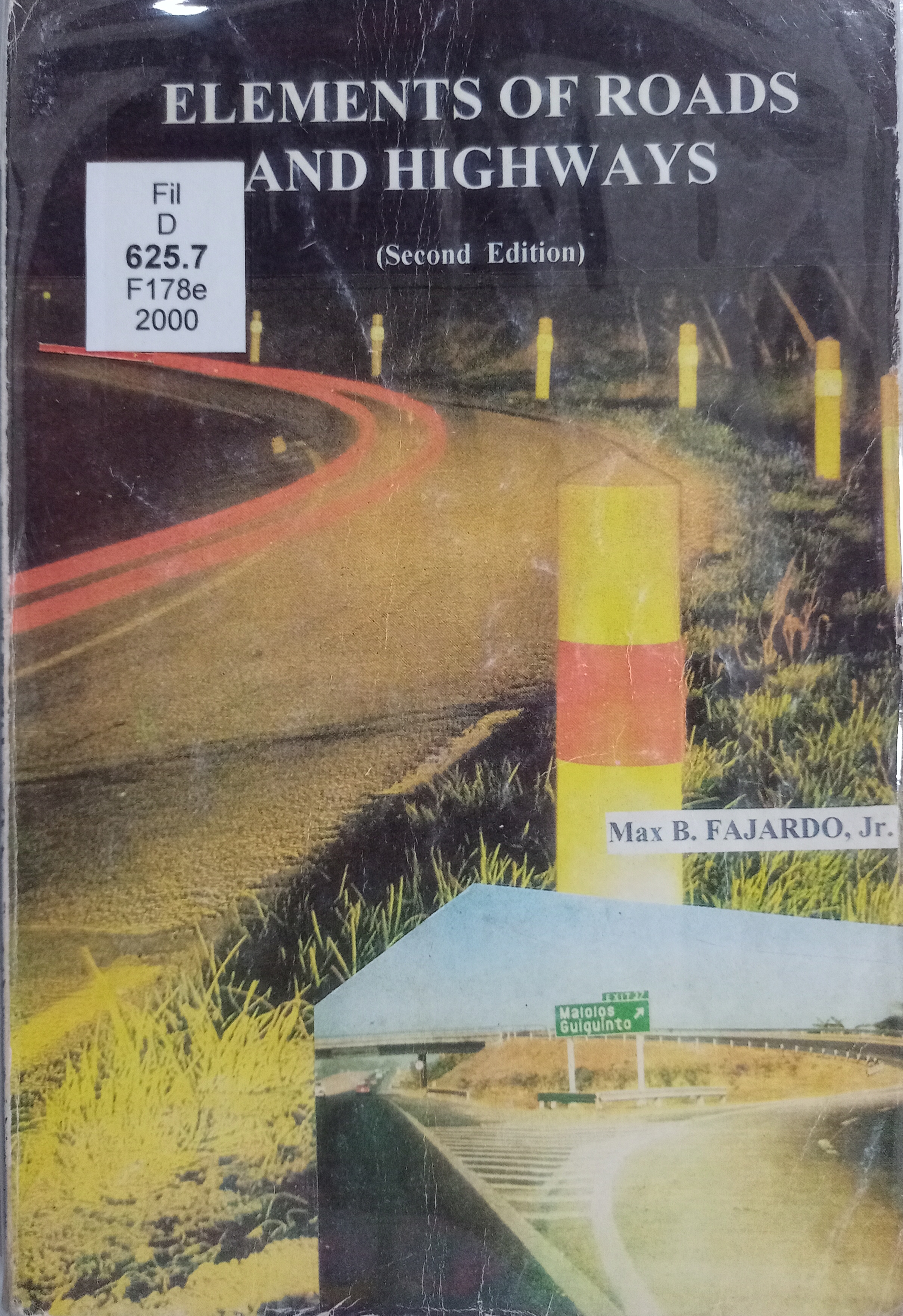 Book cover: Elements of roads and highways