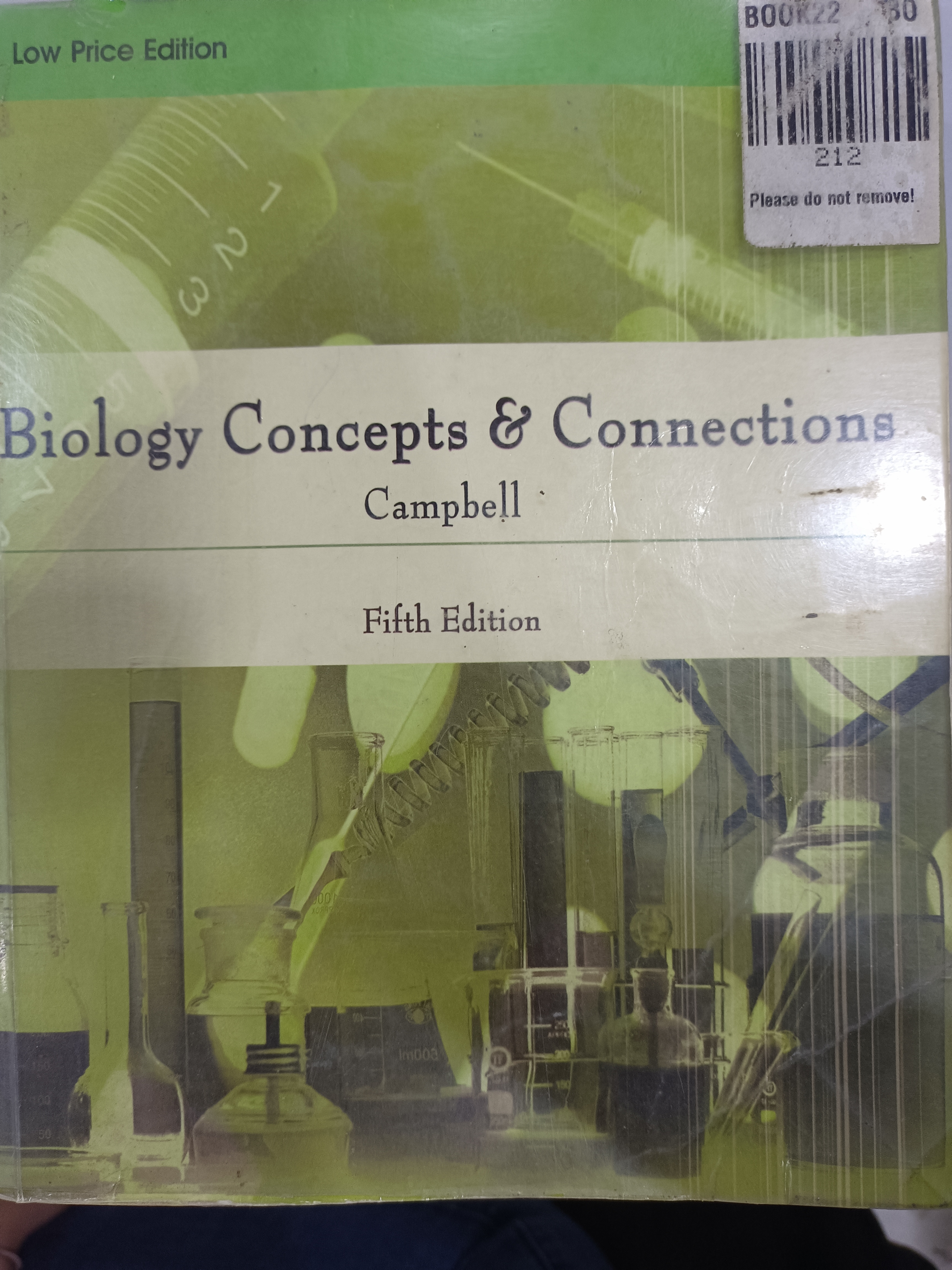 Book cover: Biology : concepts & connections