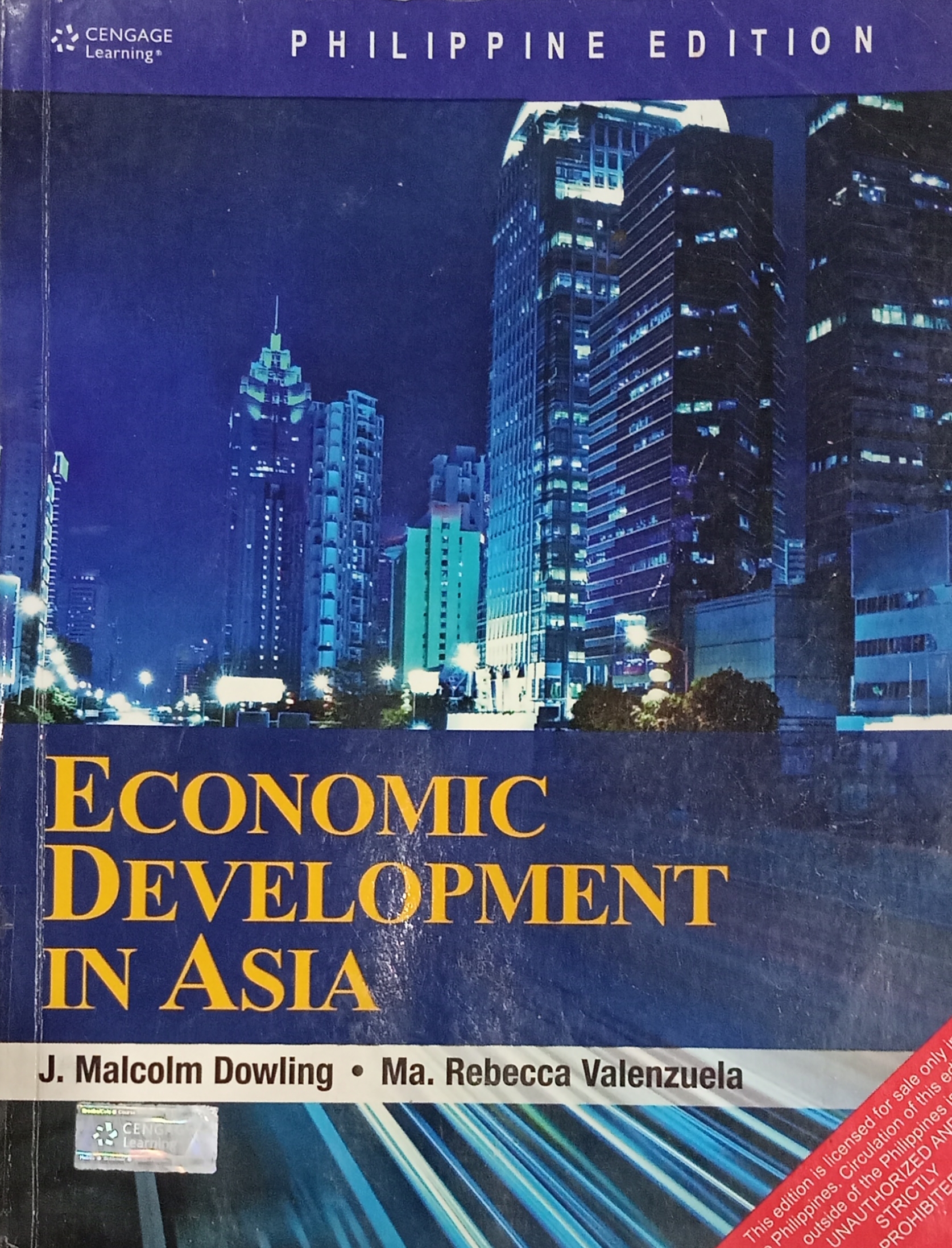 Book cover: Economic development in Asia