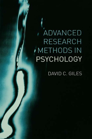 Book cover: Advanced research methods in psychology