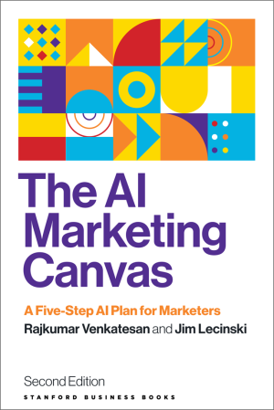 Book cover: The ai marketing canvas : a five-step ai plan for marketers