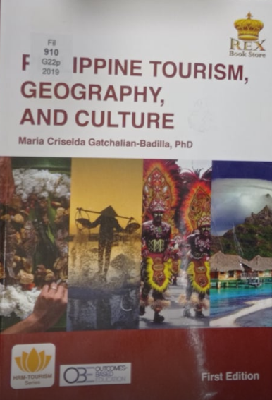 Book cover: Philippine tourism, geography and culture