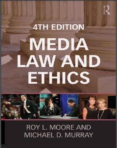 Book cover: Media law and ethics.