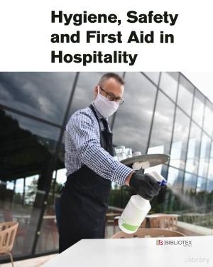Book cover: Hygiene, safety and first aid in hospitality