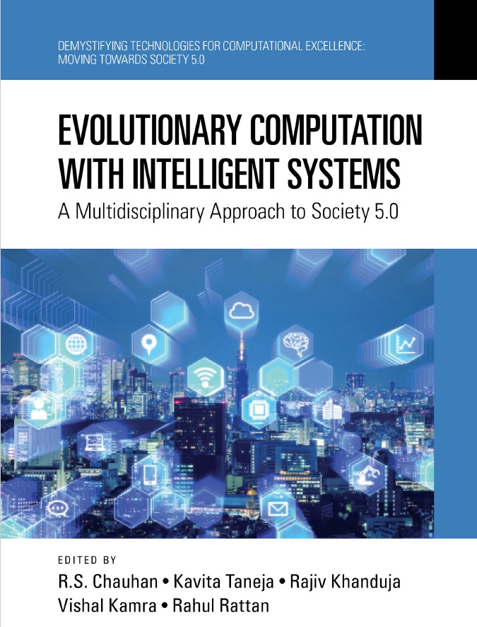 Book cover: Evolutionary computation with Intelligent Systems: a multidisciplinary approach to Society 5.0