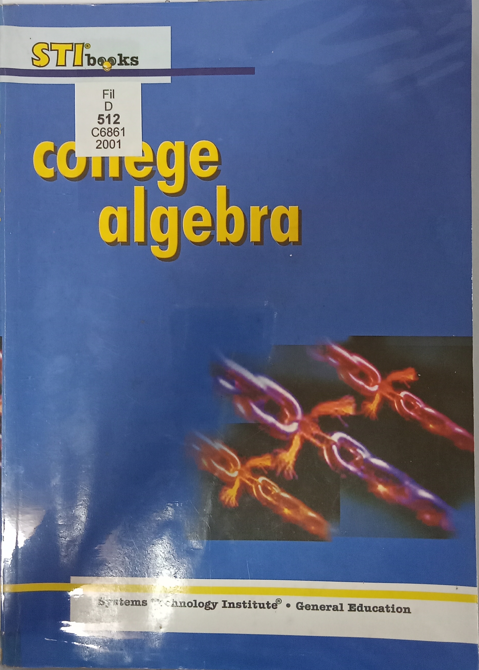 Book cover: College algebra