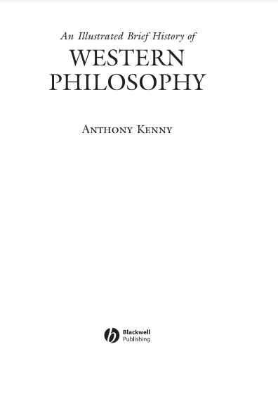 Book cover: An Illustrated brief history of western philosophy.