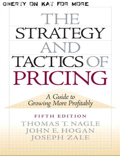 Book cover: The Strategy and tactics of pricing: a guide to growing more profitably