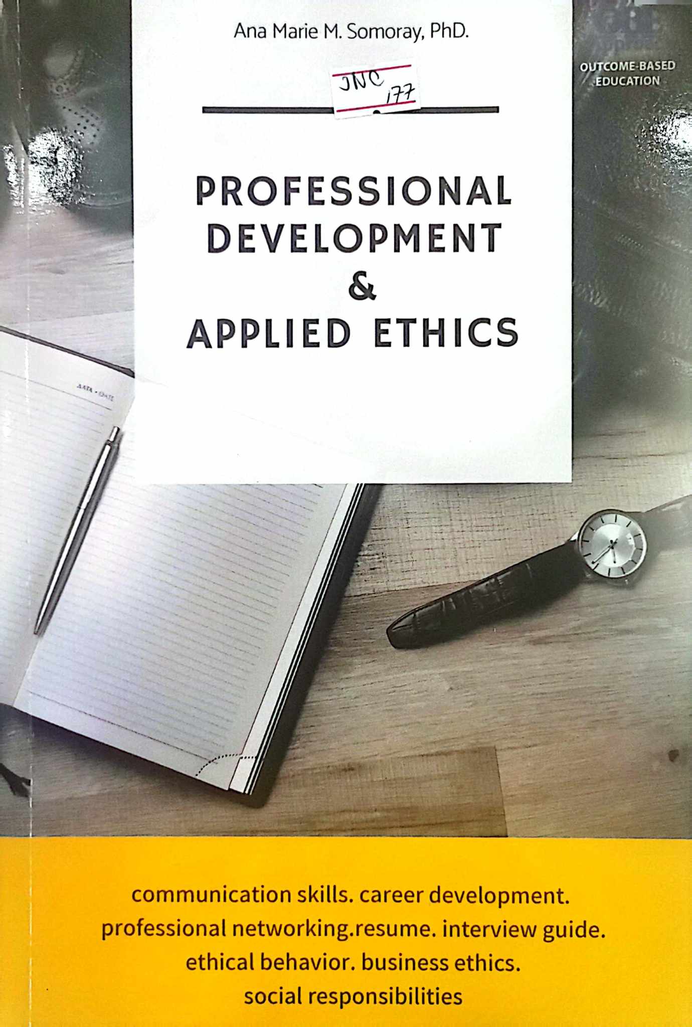 Book cover: Professional development & applied ethics