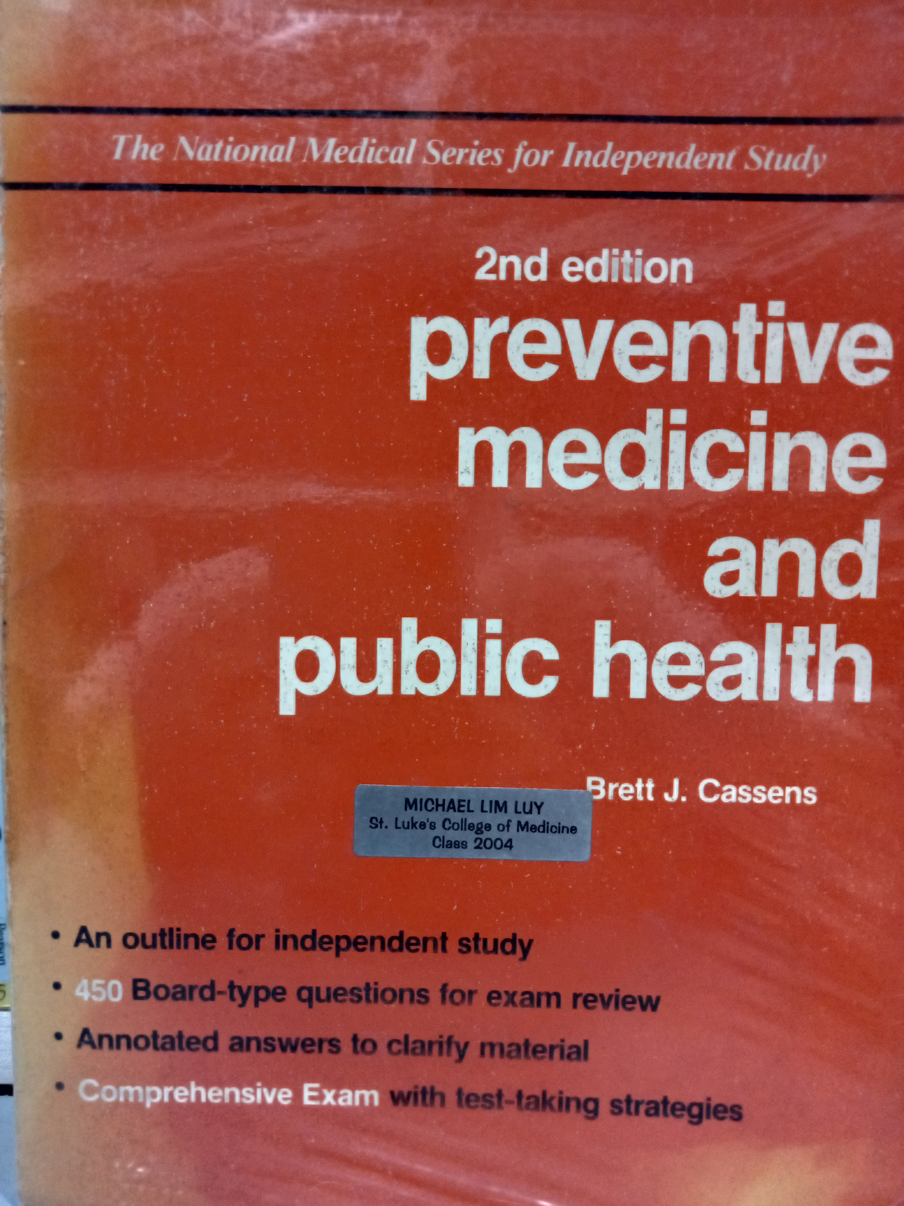 Book cover: Preventive medicine and public health