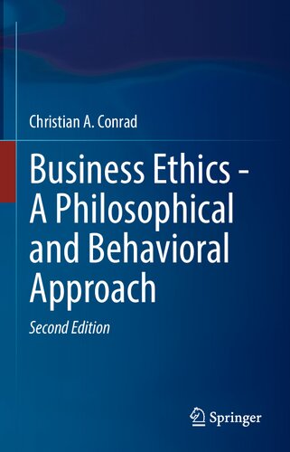Book cover: Business ethics - a philosophical and behavioral approach