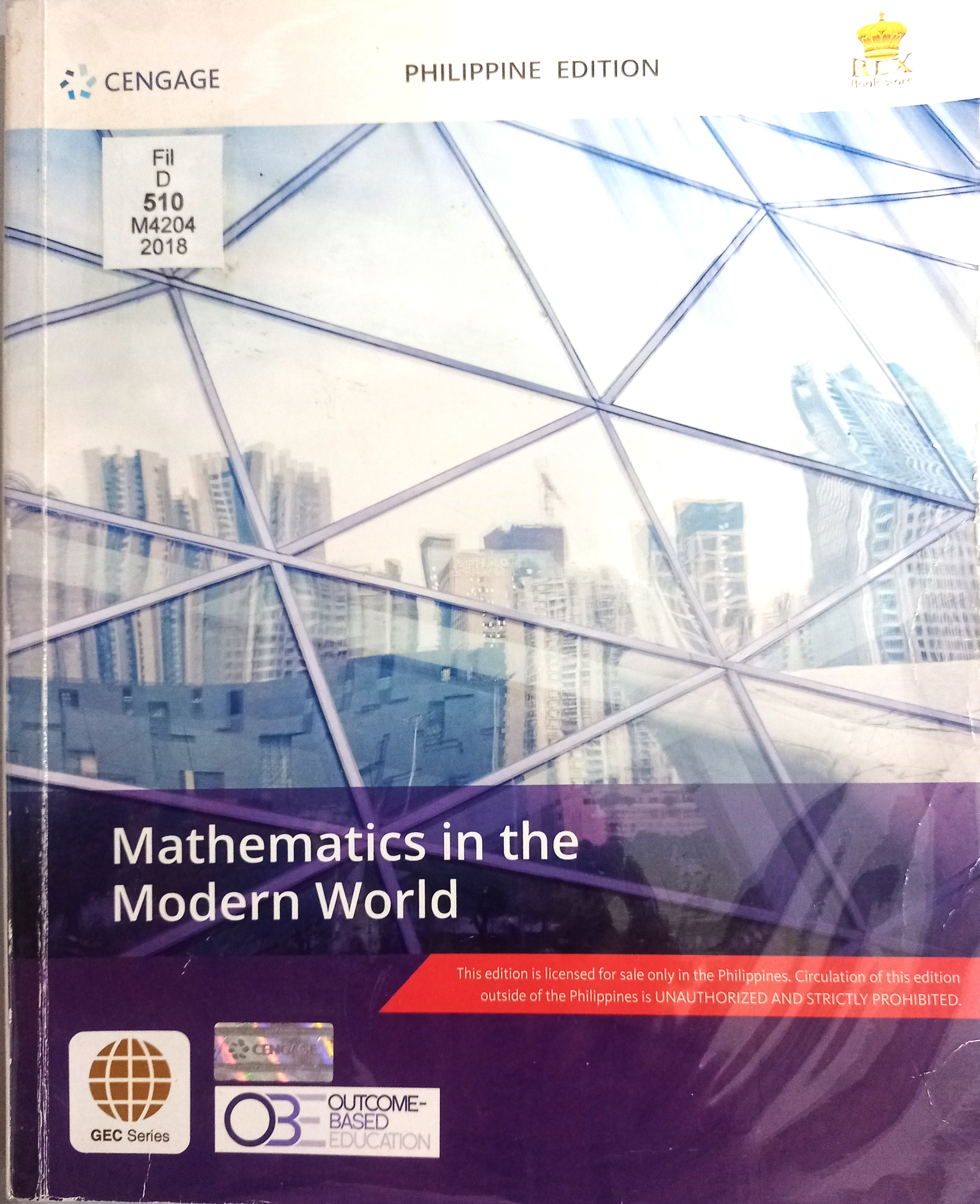 Book cover: Mathematics in the modern world