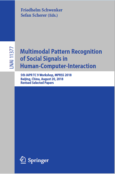 Book cover: Multimodal pattern recognition of social signals in human-computer-interaction