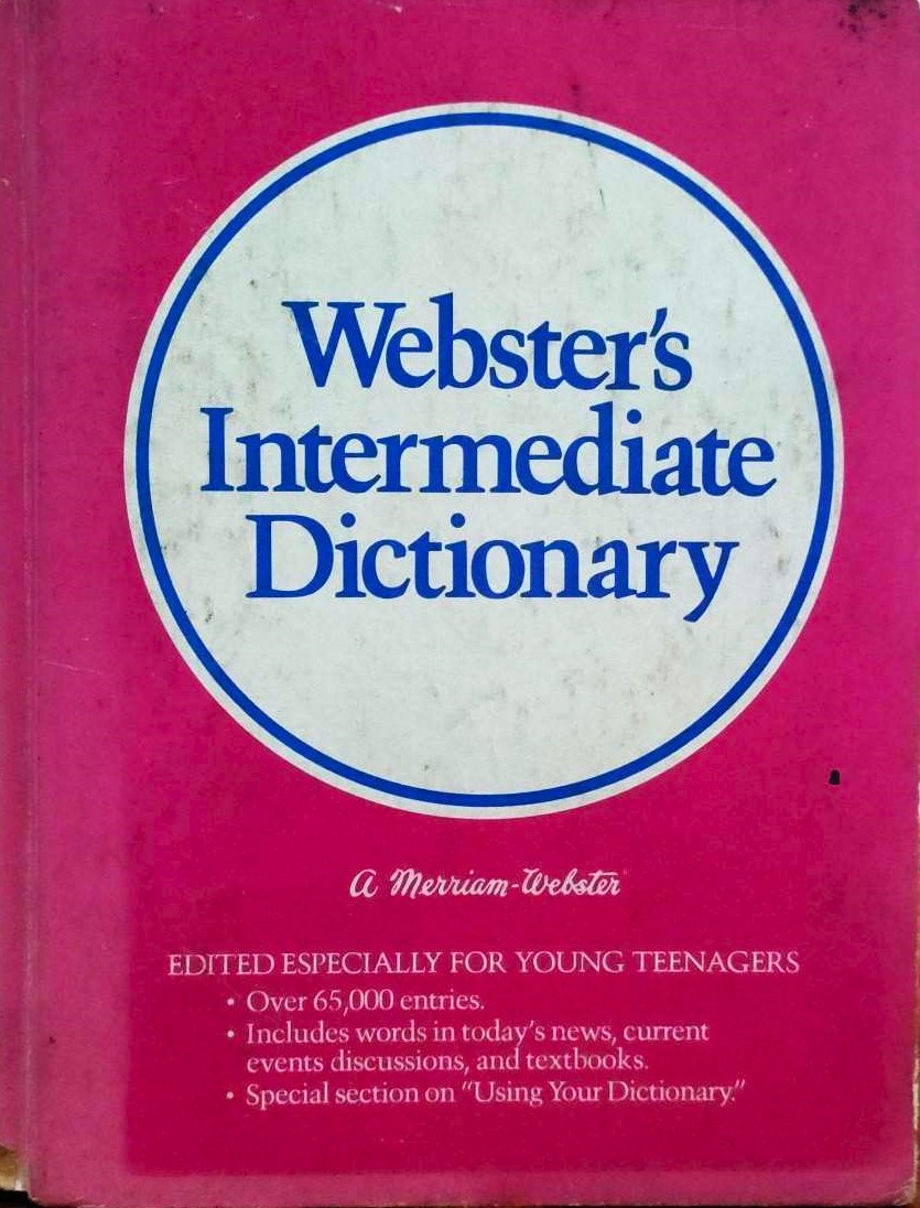 Book cover: Webster's intermediate dictionary: a Merriam Webster.