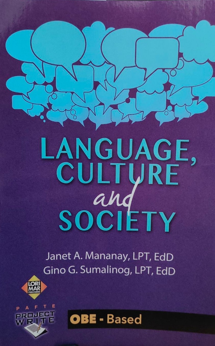 Book cover: Language, culture and society.