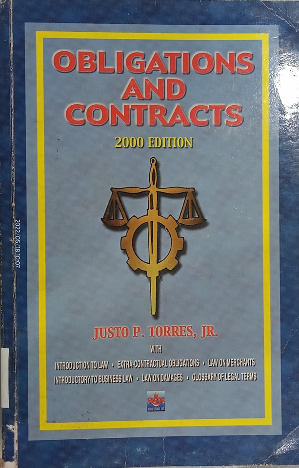 Book cover: Obligations and contract (with introduction to law)
