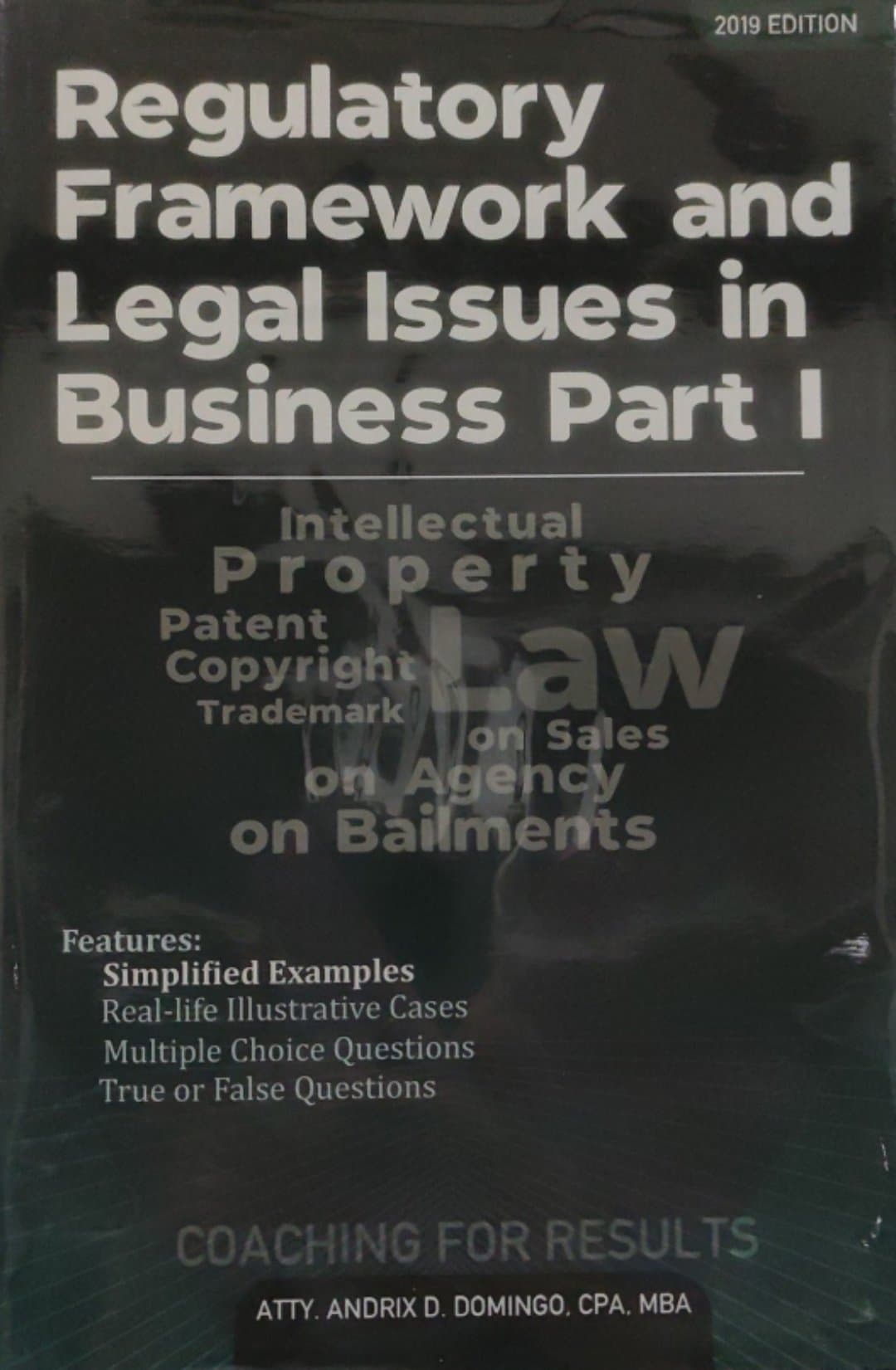 Book cover: Regulatory framework and legal issues in business part 1
