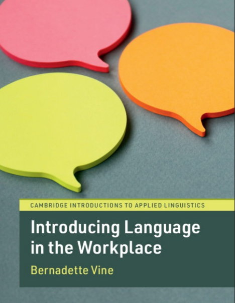 Book cover: Introducing language in the workplace.