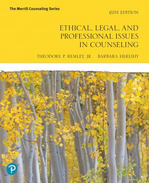 Book cover: Ethical, legal, and professional issues in counseling