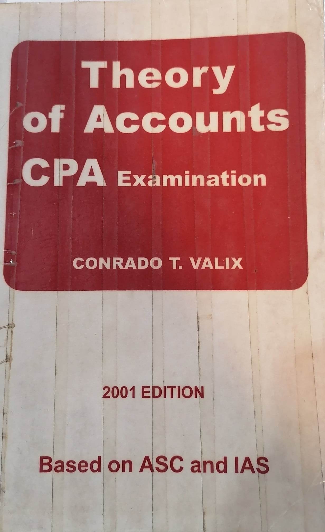 Book cover: Theory of accounts