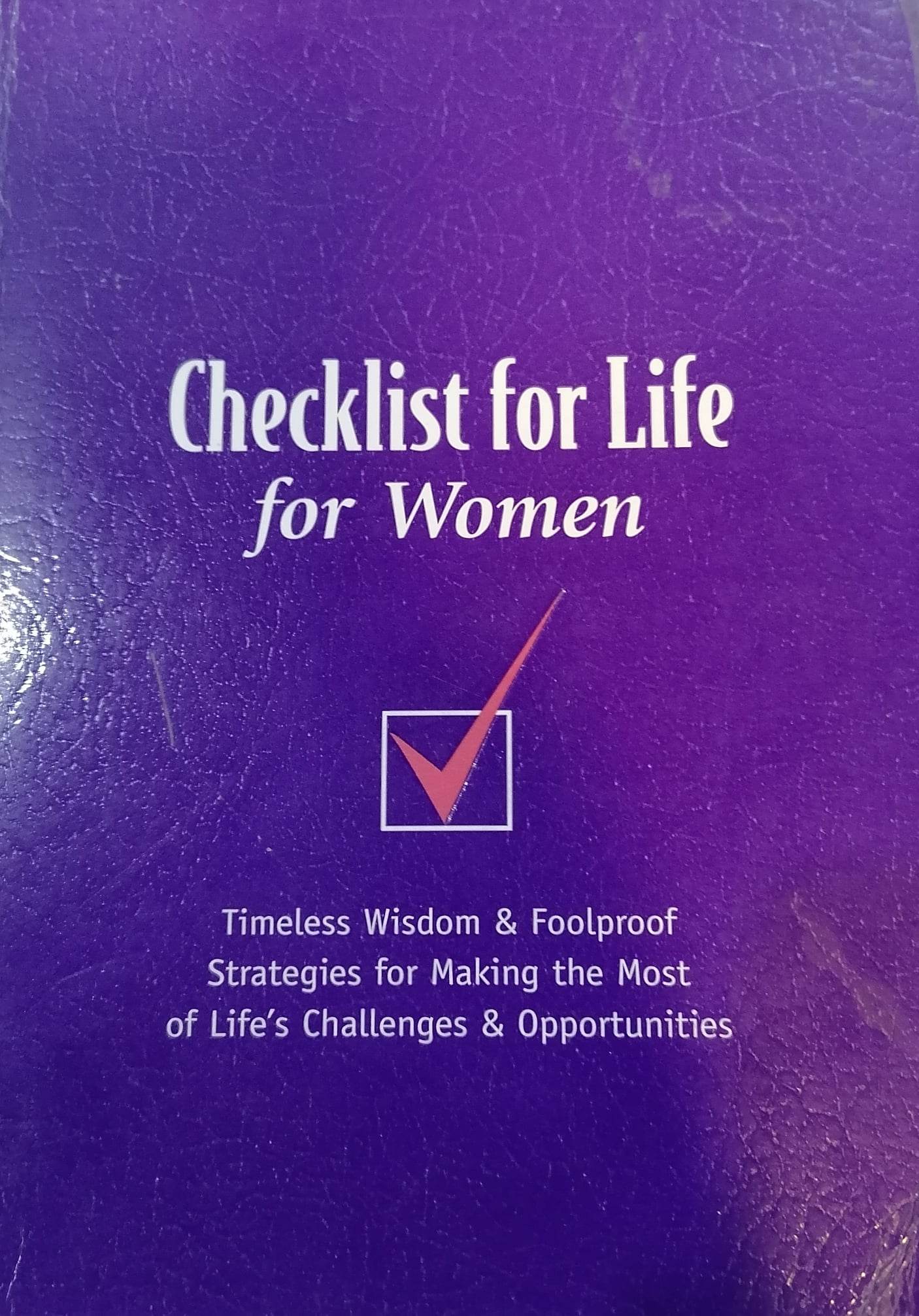 Book cover: Checklist for life for women.