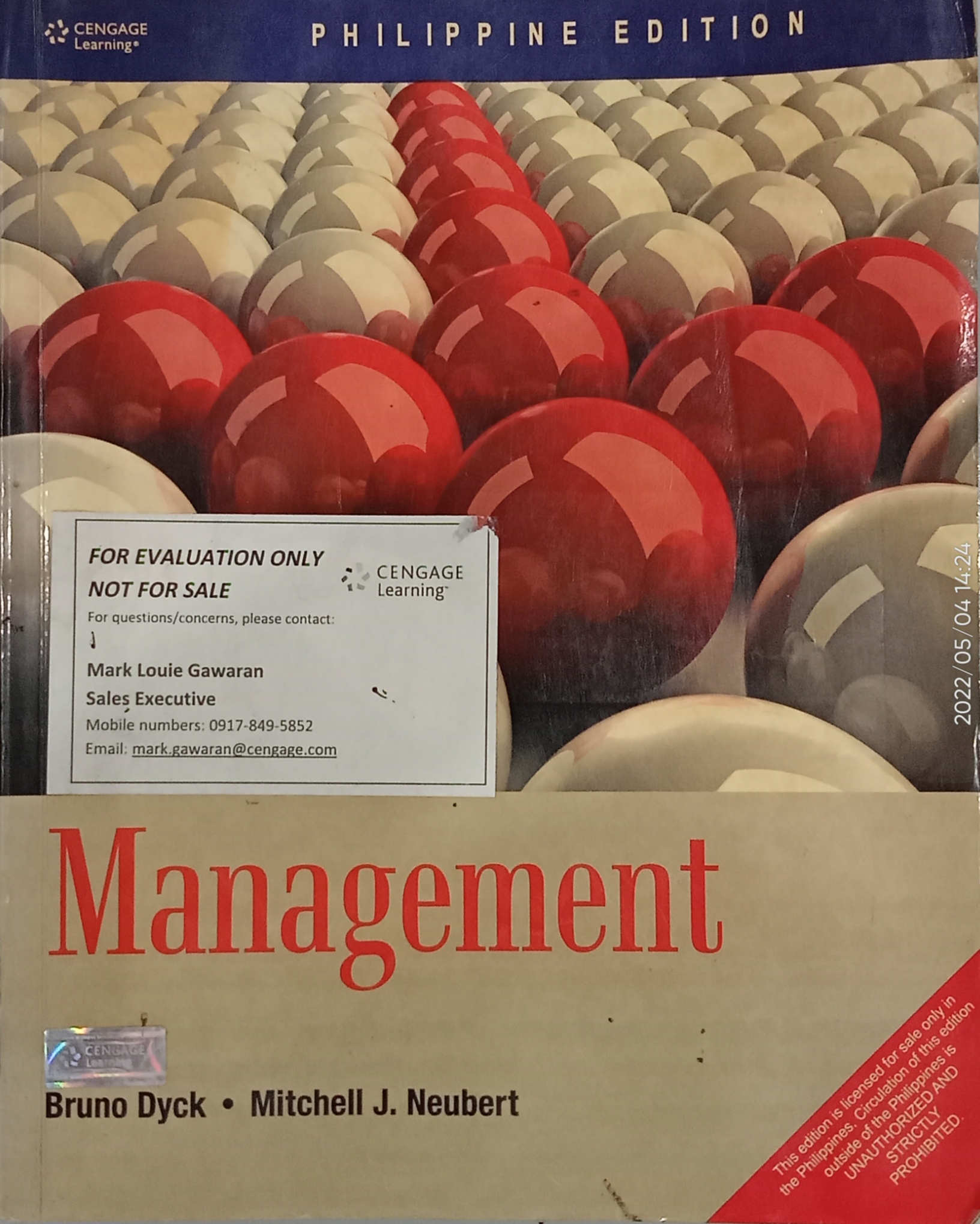 Book cover: Management