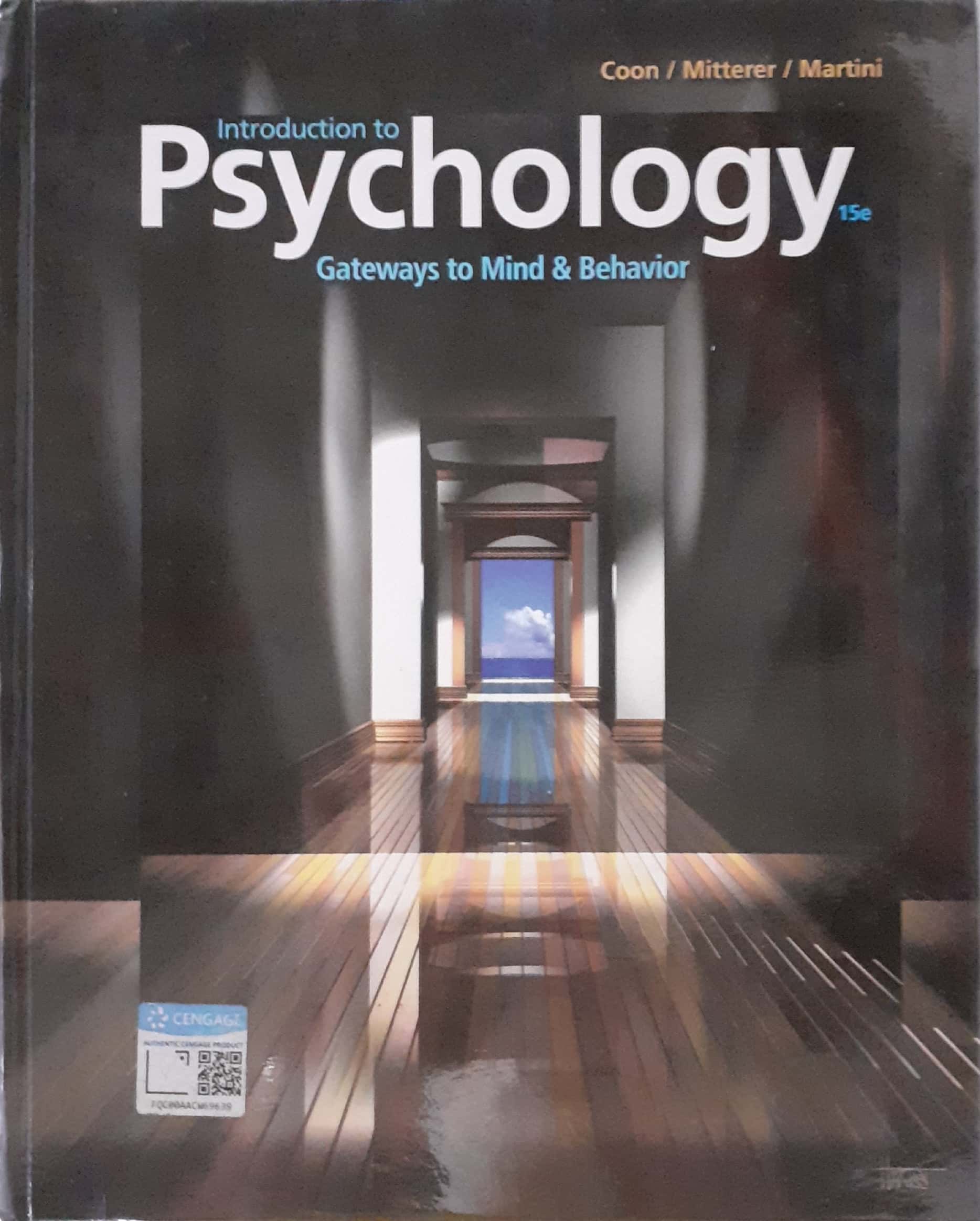 Book cover: Introduction to psychology : getaways to mind and behavior