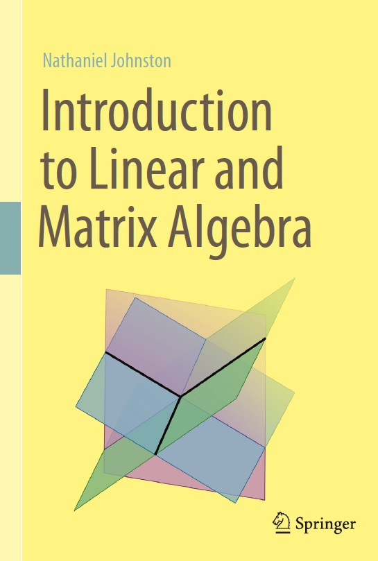Book cover: Introduction to linear and matrix algebra.
