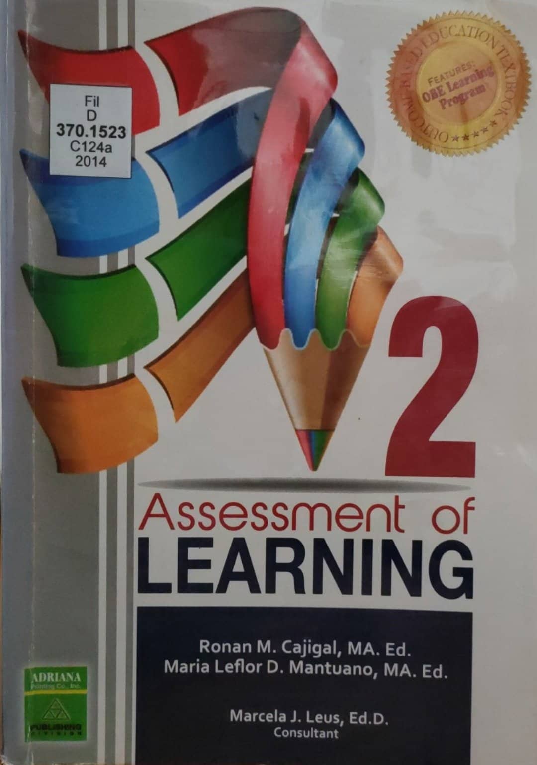 Book cover: Assessment of learning 2
