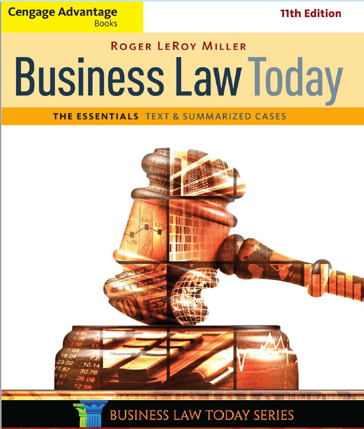 Book cover: Business law today: the essentials.