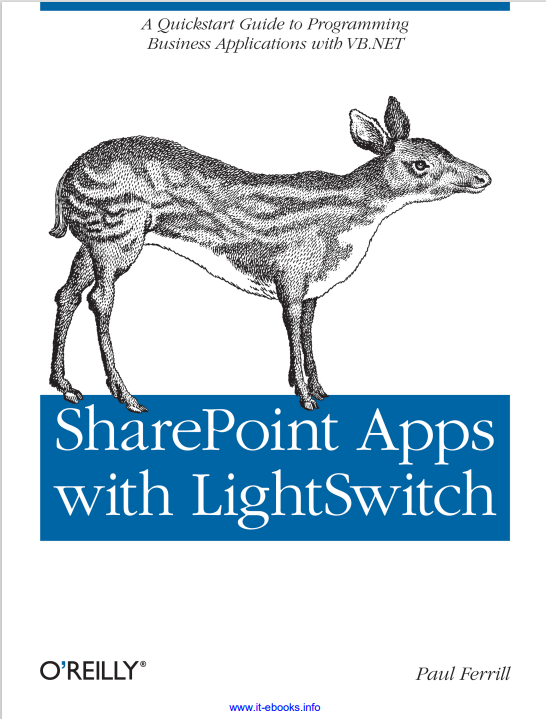 Book cover: SharePoint apps with LightSwitch