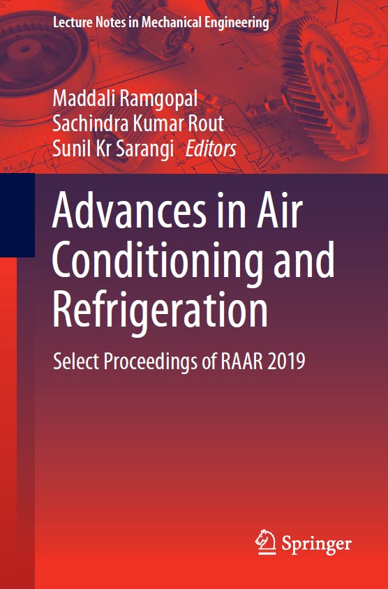 Book cover: Advances in air conditioning and refrigeration: select proceedings of RAAR 2019.