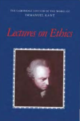 Book cover: Lectures on ethics.