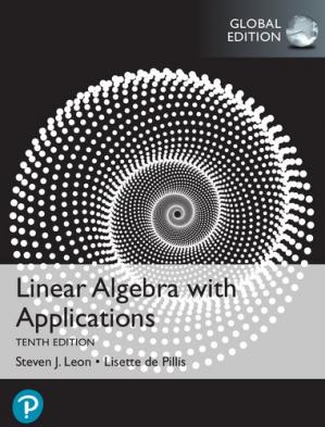 Book cover: Linear algebra with applications