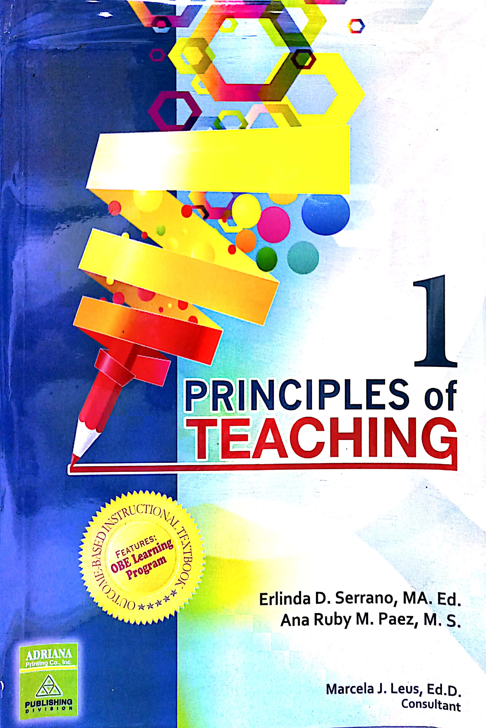 Book cover: Principles of teaching 1
