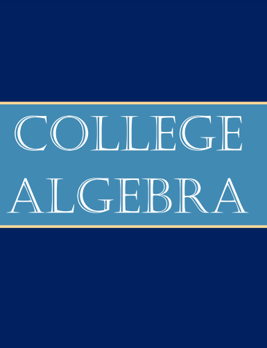 Book cover: College algebra.