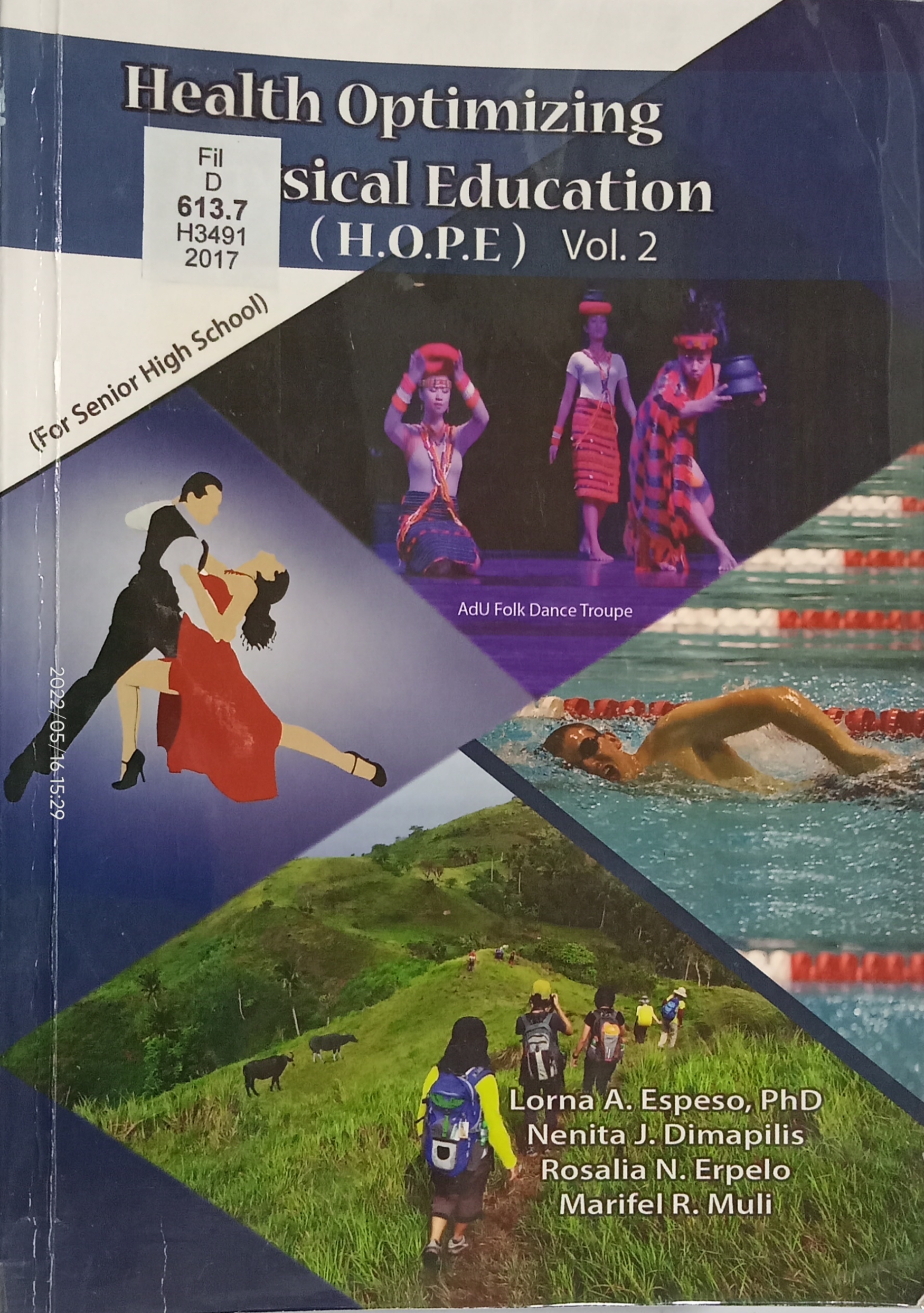 Book cover: Health optimizing physical education (HOPE) vol. 2