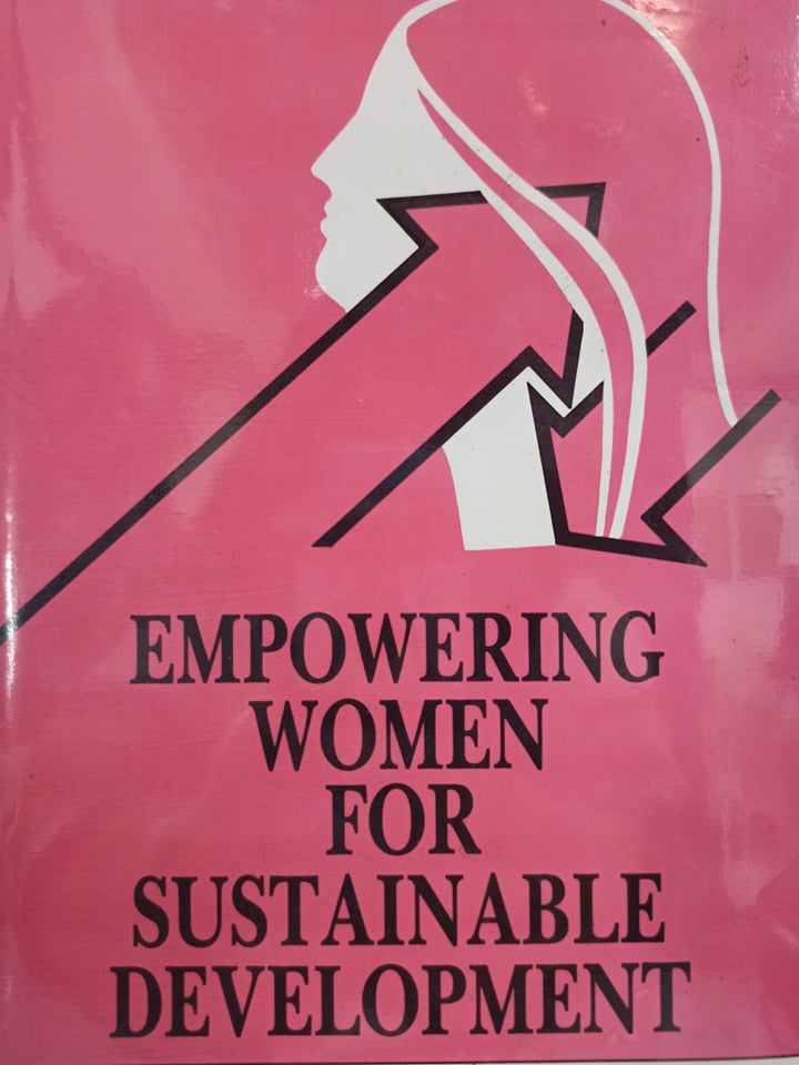 Book cover: Empowering women for sustainable development