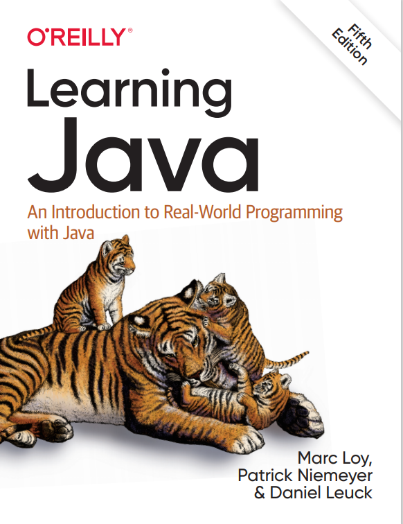 Book cover: Learning Java: an introduction to real-world programming with java