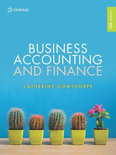 Book cover: Business accounting and finance