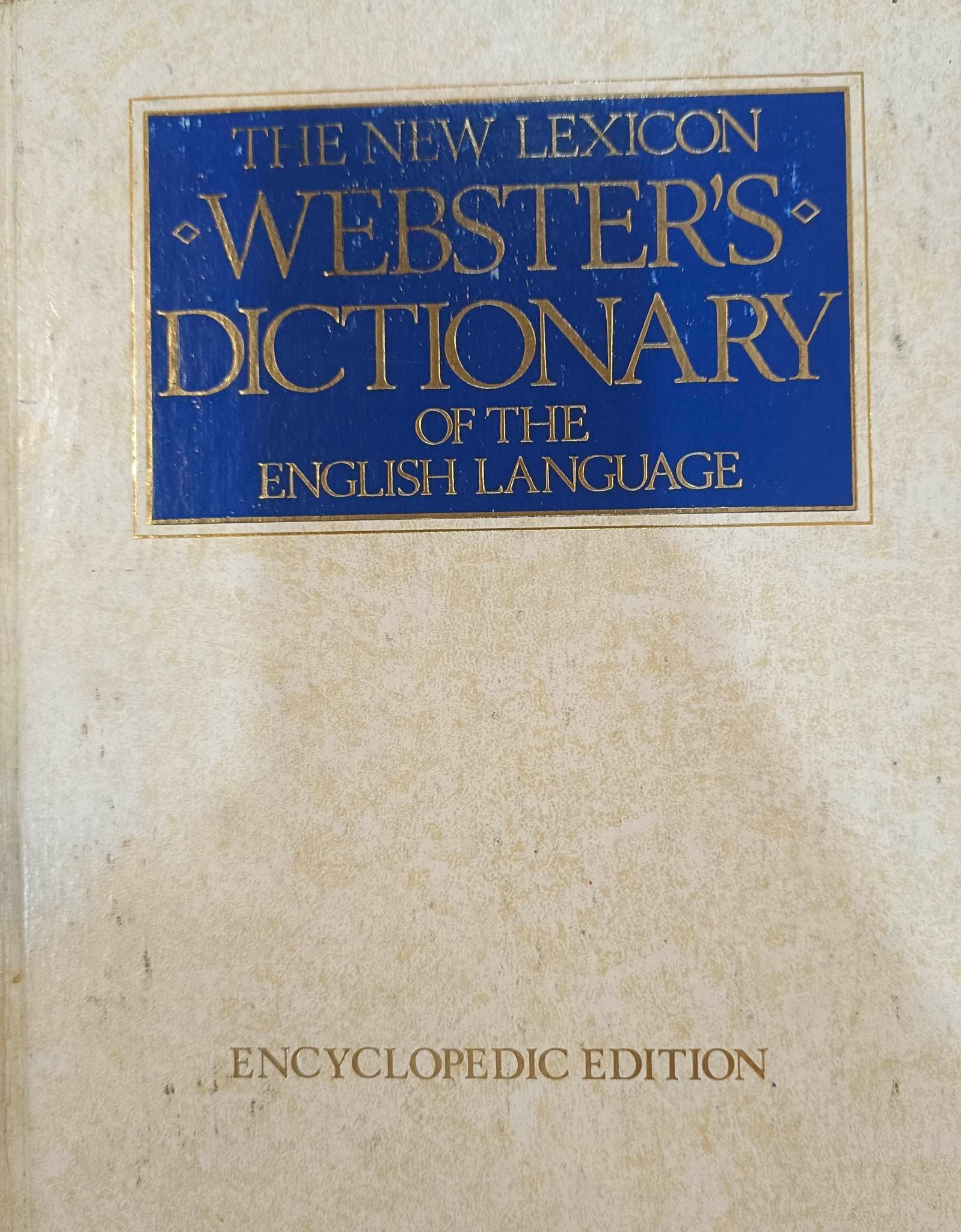 Book cover: The New Lexicon Webster's dictionary of the English language : volume 1
