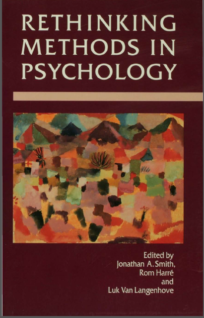 Book cover: Rethinking methods in psychology