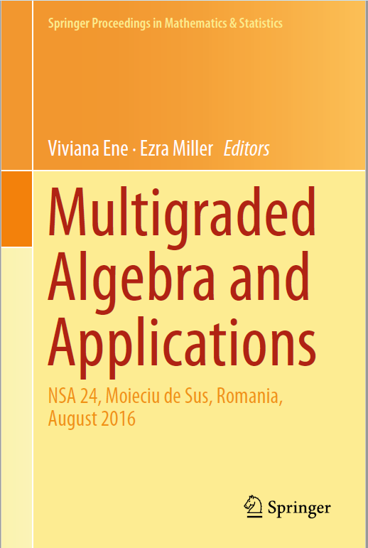 Book cover: Multigraded algebra and applications: NSA 24, Moieciu de Sus, Romania, August 2016.
